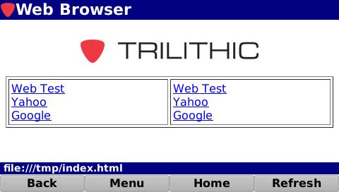 displays a default home page which includes a list of six favorite websites.