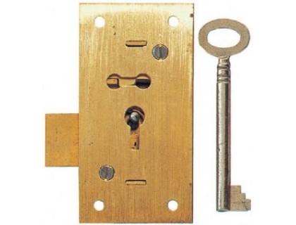 5/8 x 1 to pin (76mm x 41mm x 25mm to pin) L.492 2 Lever Straight Cupboard Lock 1.
