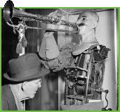 1810: Early Robot Toot, toot! One of the first robots was a mechanical trumpet player.