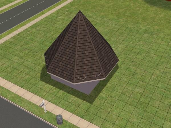 Octagonal Roof: This is similar to the cone roof except it has eight sides