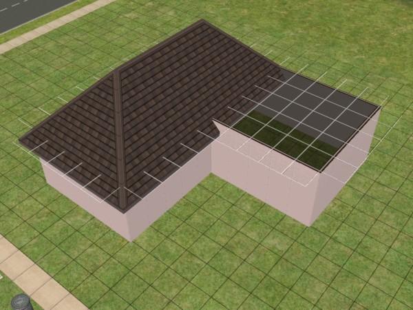 Combining Roof Pieces We can only add a roof in a square fashion determined by the grid.