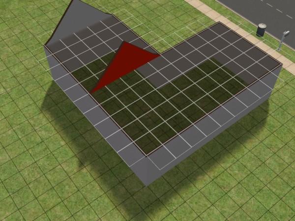 Cleanup Cont. When we created the gabled roof piece, the Sims 2 automatically made 2 special end walls.
