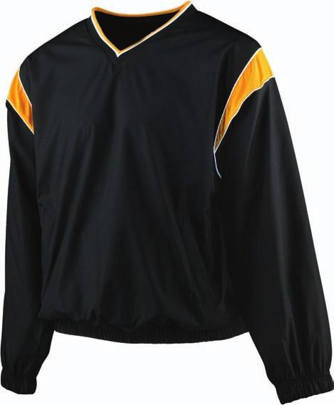 20 MICRO POLY WINDSHIRT Outer shell of 100% micro polyester Body lined with 100% polyester mesh Sleeves lined with 100%