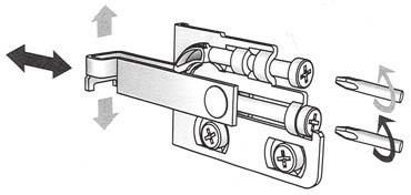 Cabinet hanger screw-on version 13 mm 17 mm Screw-in