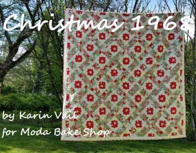 5 yards backing fabric {31120 14 - green Santa print} 2/3 yards binding fabric {31122 11 - red/green plaid} *I was able to get my semi-fussy-cut Santas and the star points cut from