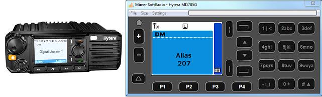 6. Hytera MD785/788 DMR The VCH replicates a Hytera MD785/788 DMR radio. Settings on the VCH are made as on the physical front panel.