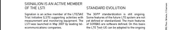 and contributes actively to LTE field trials.