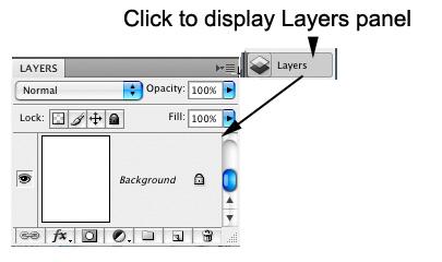 Expanding Layers Panel Icon The Layers panel can also be docked as