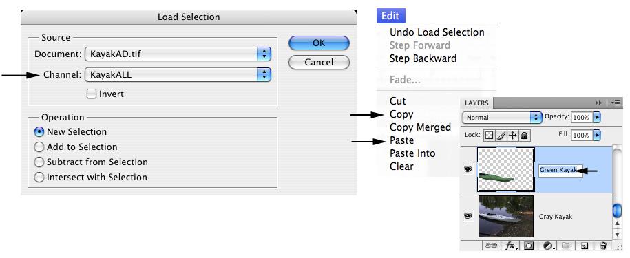 Pasting a Selection Creates a New Layer Each layer is like a clear sheet with all or part of an image on it.