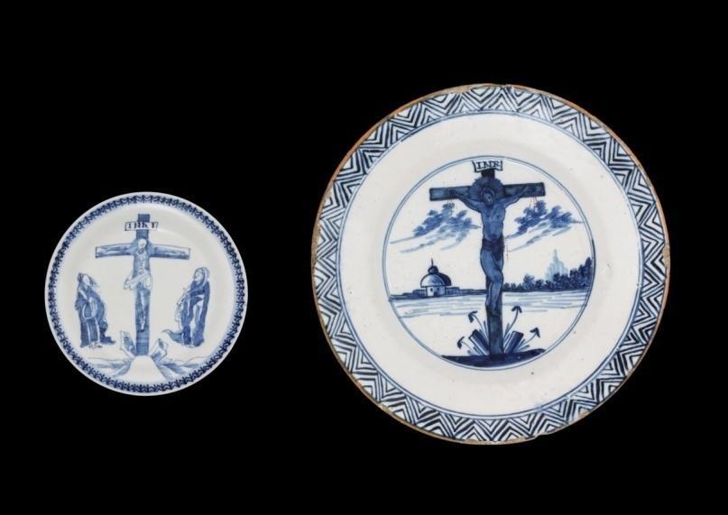 Highlight Artefacts Caption Image Blue and white armorial dish Genoa, Italy c.