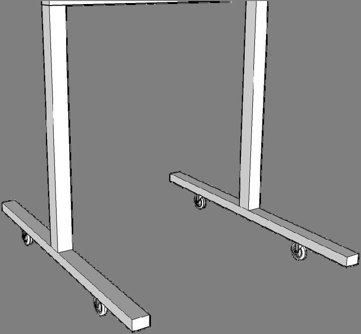- OR - 2 (b) The graphic shows a design for a working model of a lightweight workshop gantry crane. The crane will allow small loads to be lifted and moved around a workshop.