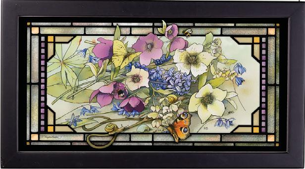 Marjolein Bastin STAINED GLASS ART Fade-resistant inks printed on glass Framed with black-finished moulding Ready to