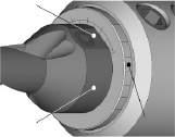 X-axis of machine (+) +0.4 +0.2 Fixing bolt B (-) Fig. 2 Fig. 4 When rotating EZ sleeve, fixing bolts A and B have to be loosened. After setting the hole diameter, fix the drill body with bolt A.