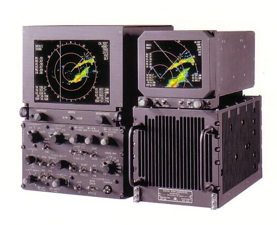 This radar was designed to provide weather detection and avoidance. Full color, black-and-white, or green displays give a picture of the location of storms out to a range of 240 nautical miles.