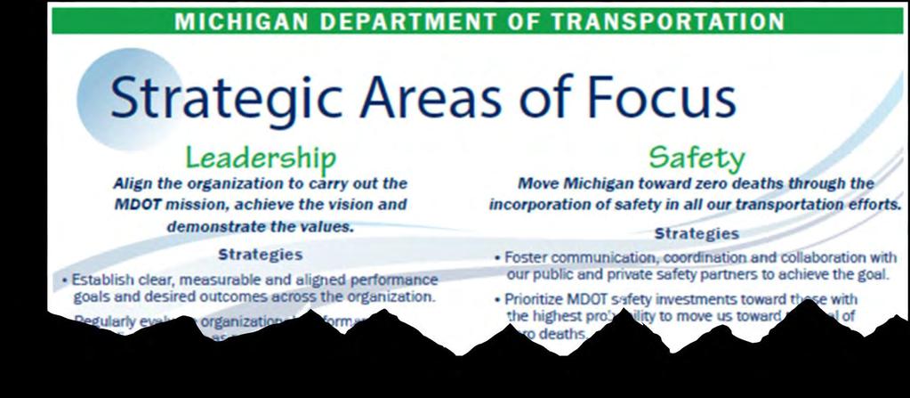MDOT s 2010 Strategic Plan adopted the focus: Move Michigan