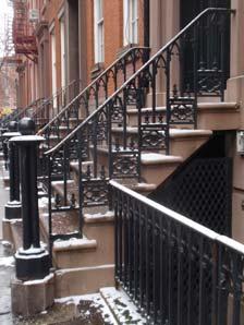 post Stoop Railings: Gothic arches under