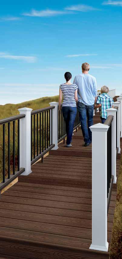 RAILING Deckorators CXT Railing is co-extruded from two layers of materials, making it one beautiful and tough railing system.