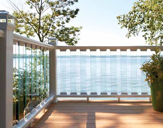 BALUSTERS The versatility of CXT railing allows for different baluster options without voiding the 20-year limited warranty.