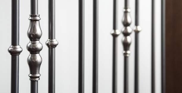 Pair a plain black spindle with a baluster collar in a specialty metallic finish for some vintage flair.