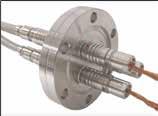 We deliver complete systems containing the feedthroughs, plugs and complete cabling. Different flange sizes and feedthroughs are available upon request.