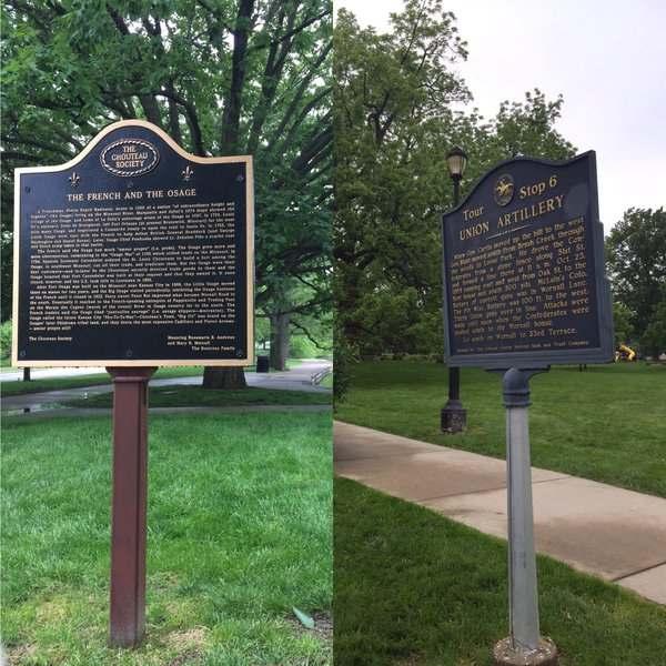 Though it wasn t on our official itinerary, Julie decided to take us on a short detour to see these walking tour signs at Loose Park (on Facebook at https://www.facebook.