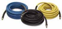 HOSE & HOSE REELS Rawhide Hose Superior abrasion-resistant cover hose for use with: hot or cold-water pressure washer All standard RAWHIDE assemblies include: 1 solid end and 1 swivel end 6" molded