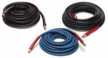 Your One Stop Shop for Parts HOSE & HOSE REELS Apex 3000 PSI Hose & Ultima 4500 PSI Hose Smooth cover hose for use with: hot- or cold-water pressure washers All standard Apex and Ultima assemblies