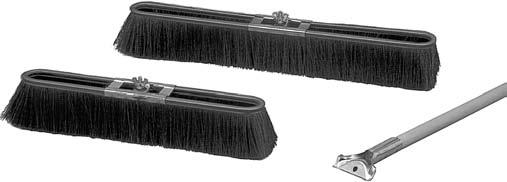 Metal Strip Sweeps and Separate Handle sweeps Sweeping wet or dry medium to fine particulate.