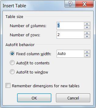 Faceți clic pe Insert > Table > Insert Table. 2. Setarea numărului de coloane și de rânduri. Page 99 3.