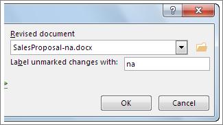 3) În documentul revizuit (Revised document), faceți clic pe documentul pe care doriți să îl îmbinați.