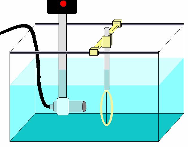 Figure 3.7. A wire positioned in front of the transducer. 3.2.2. Coded excitation The next step was to collect data using coded excitation techniques to improve the SNR of the virtual source technique.