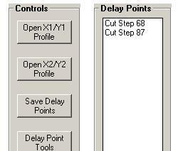 The Delay Point Tools Button opens the Zoom Tools menu and a Clear Selected Option.