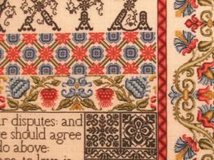 Sampler Company and "Emily Lucille" adapted from a mideighteenth century English sampler by The Scarlet Letter), but