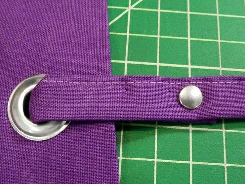 A final Note: There really isn't any great way to take a rivet out of a sewn project; they are designed to be permanent after all.
