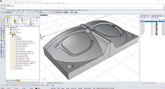 The Convex Cavity Insert The Concave Cavity Insert The Convex Mold Cavity part is open in Rhino with the RhinoCAM