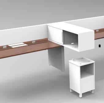 CCESSORIES OVER WORKSURFCE STORGE INSTLLTION With Cabinet Support