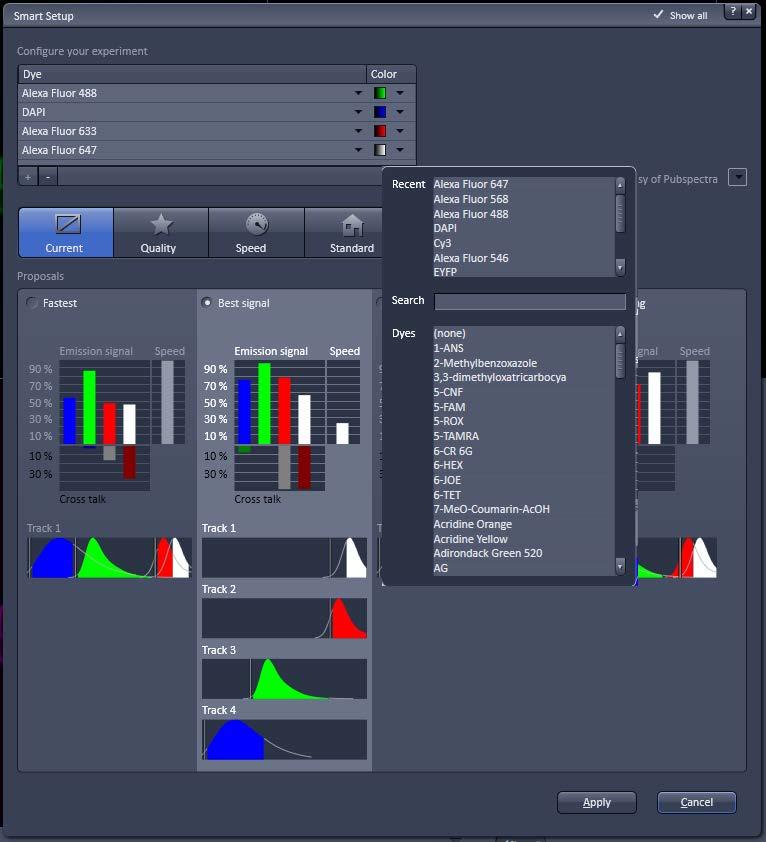 Using Smart Setup Smart Setup The best and easiest way to get started is to use the Smart Setup tool. 1. Click on the down arrow to open the dye selection menu. 2.