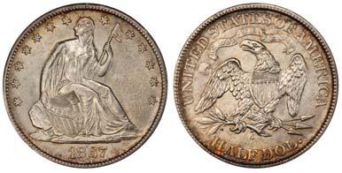 Liberty Seated quarter, the domination was minted in very small mintages compared with the previous four years.