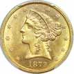 This example is sharply struck with pleasing surfaces and satiny gold luster. Only 4 coins have graded numerically finer at PCGS.. #225887 $1375.00 1899. PCGS. MS-63. CAC.