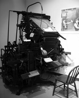 typesetting } Ottmar Mergenthaler } LINOTYPE MACHINE Linotype Machine