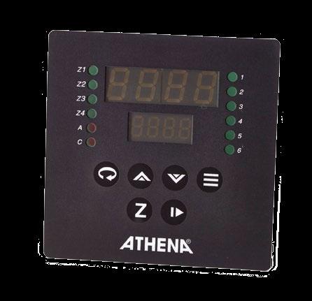 independently. The display has four sevensegment displays, four pushbuttons and four status LEDs for each zone.