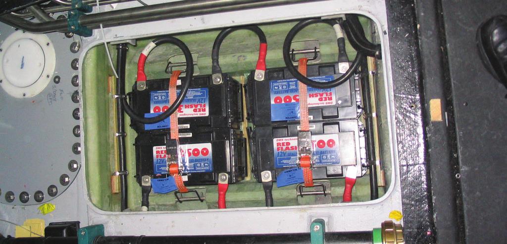 27 Batteries Tamar battery compartment Batteries SOLAS requirements state that the GMDSS communications equipment must be provided with a reserve source of energy, completely independent of the ship