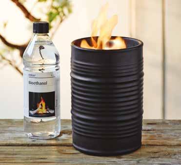 Barrel for bio-ethanol and lamp oil New colour glossy grey Barrel bio-ethanol burner/oil lamp large 29,5