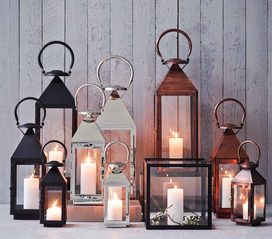 Veneto lanterns Beautiful lanterns in glass and metal. Perfect in combination or just separate use.