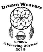 2018 A Weaving Odyssey: Dream Weavers Commemorative Sleep Shirt, Ladies: scoop neck top with ¾ sleeve, denim shirt, zip front sweat shirt with hood.