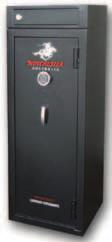 WINCheSTER safes WINCHESTER 6 Gun Safe The Winchester 6 gun safe features a 3MM steel body and door with key locking system.