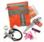 95 8 Piece Kit - Waterproof Bag, Gerber Mini-Paraframe Knife, Emergency Whistle, Fire Starter, Waterproof Matches, Snare Wire, Emergency Cord, Cotton Ball - Fire Tinder, Lightweight, ripstop