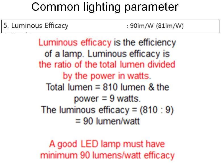What is luminous efficacy?