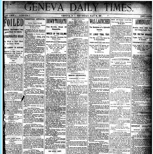 Creation of the Geneva Daily Times The Geneva