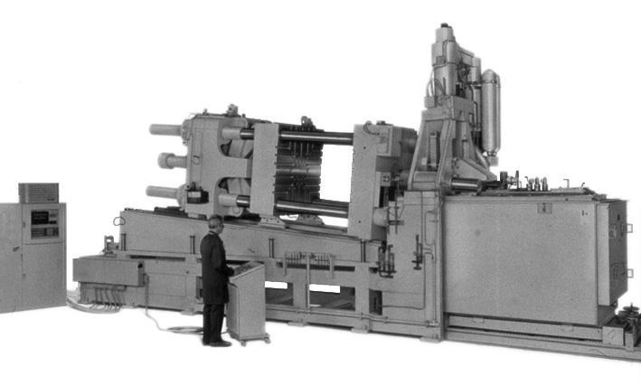 Hot-Chamber Die-Casting Machine 800-ton hot-chamber die-casting machine, DAM 8005 (made in Germany in 1998).